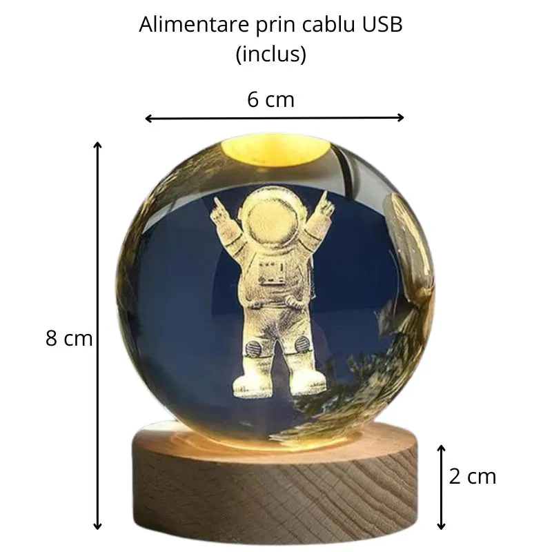 Lampa Glob de Cristal Astronaut [7]