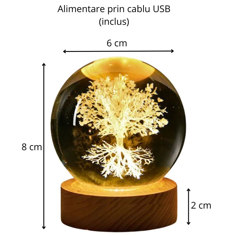 Lampa Glob de Cristal Copacul Vietii [6]