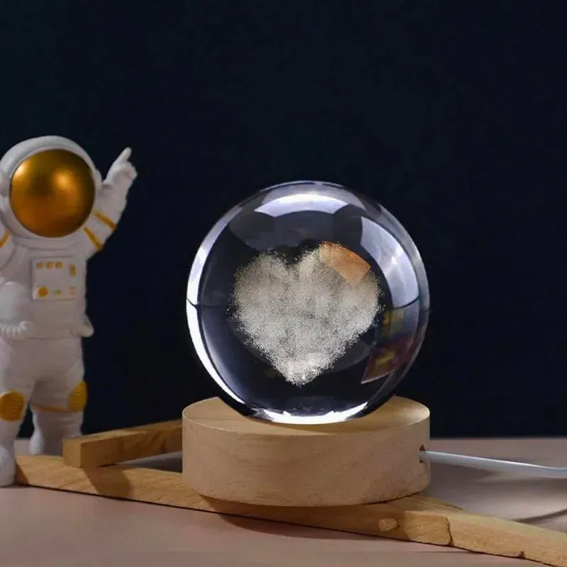 Lampa Glob de Cristal cu Inima cadou romantic [4]