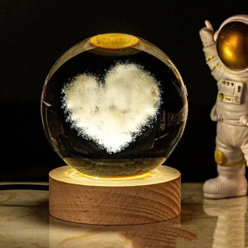 Lampa Glob de Cristal cu Inima cadou romantic [2]