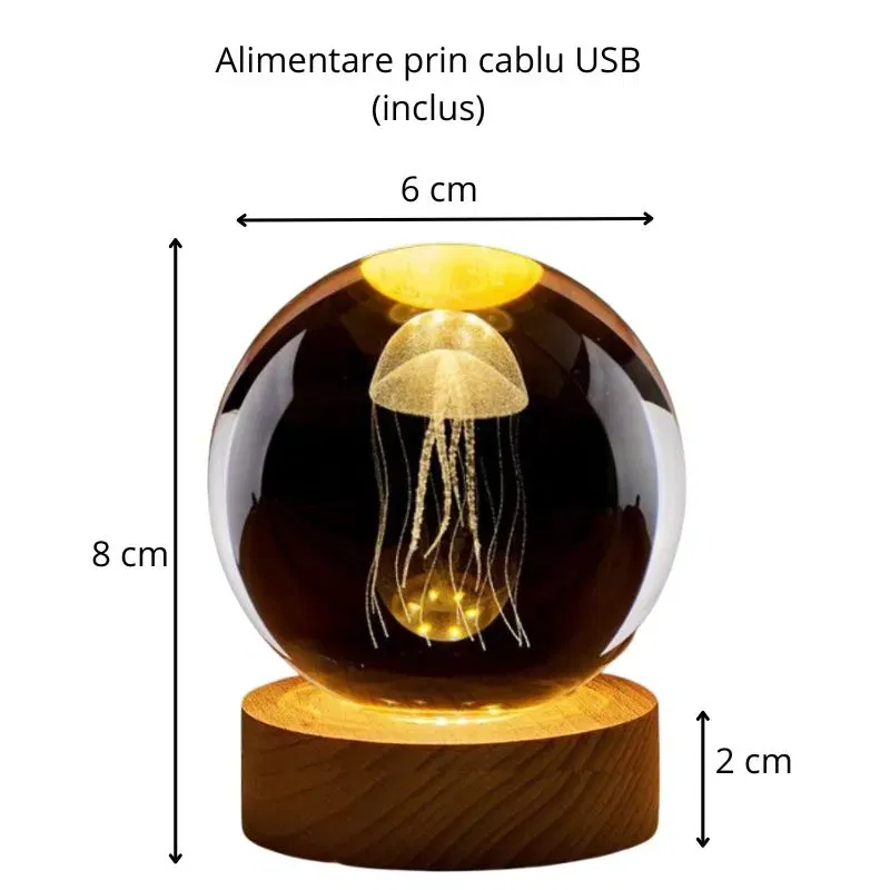 Lampa Glob de Cristal cu Meduze [5]