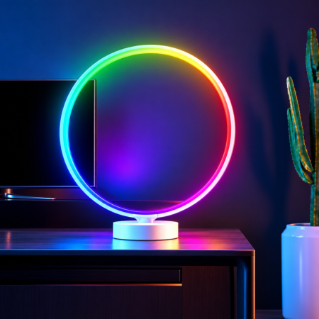 Cadouri Mos Nicolae - Lampa LED XL Rotunda - 32 cm, RGB Effect