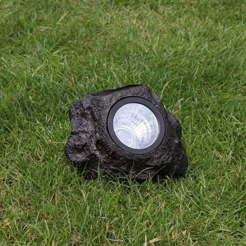Lampa solara LED de gradina in forma de piatra [2]