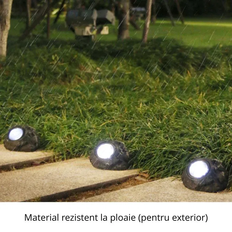 Lampa solara LED de gradina in forma de piatra [5]