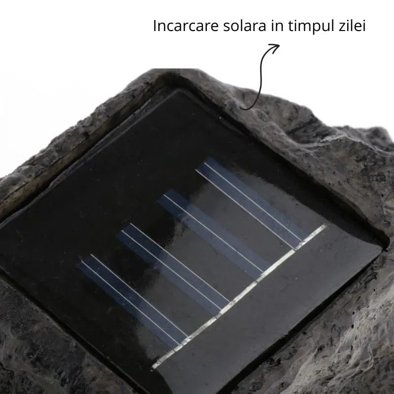 Lampa solara LED de gradina in forma de piatra [9]