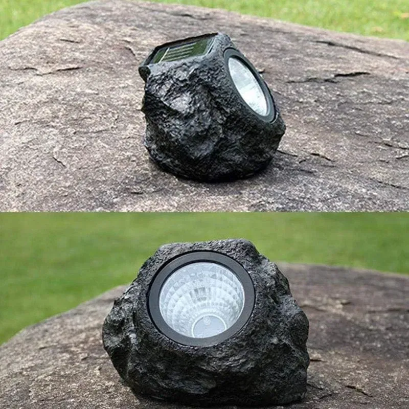 Lampa solara LED de gradina in forma de piatra [4]