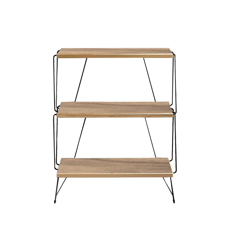 Lazandos Pin, Masuta multifunctionala din lemn cu rafturi, design modern [5]