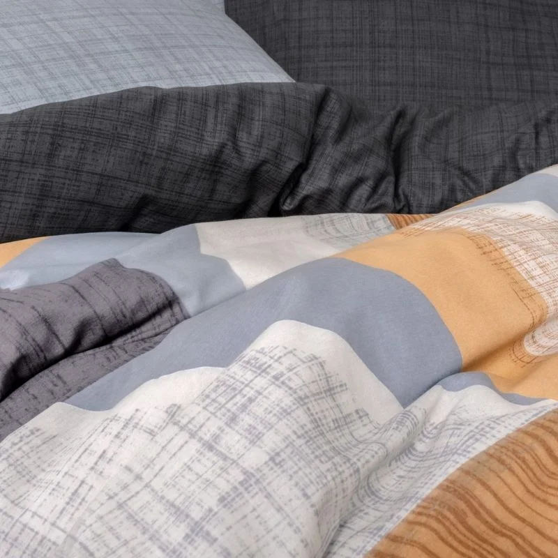 Lenjerie bumbac ranforce Giorno - Gri, 200x220 cm, 2 fete de perna [1]