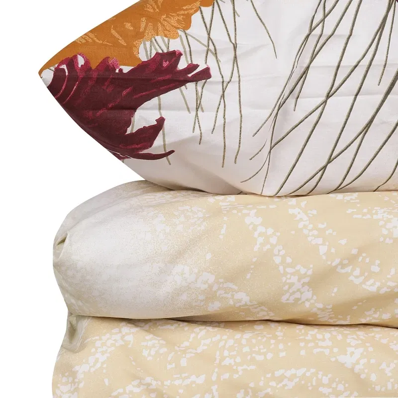 Lenjerie bumbac ranforce - Maro, 200x220 cm, 2 fete de perna, cearsaf [2]