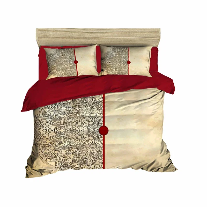 Cele mai noi - Lenjerie pat dublu 3D, eleganta si confortabila, 200x220 cm, doua huse de perna