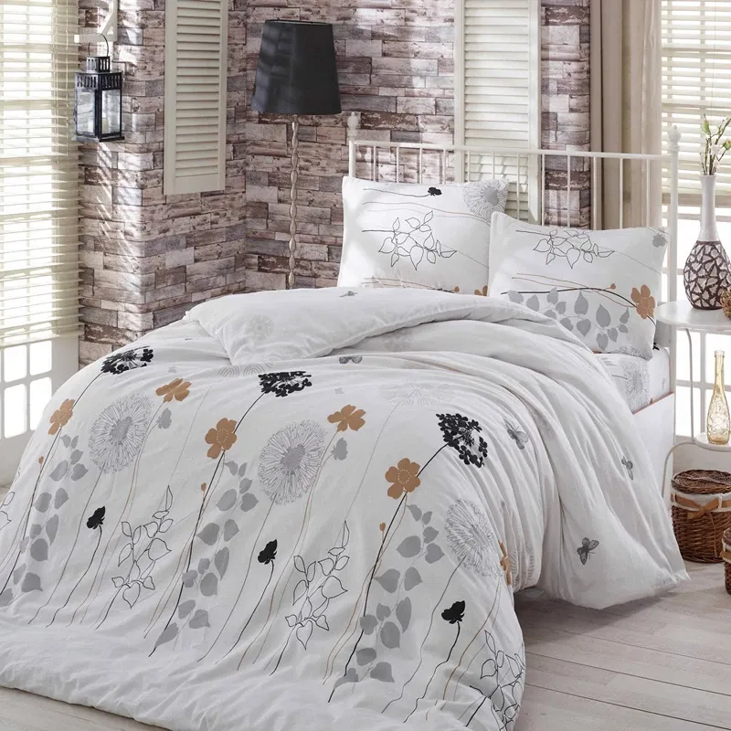 Lenjerie pat dublu, design elegant, 200x220 cm, doua huse de perna [0]