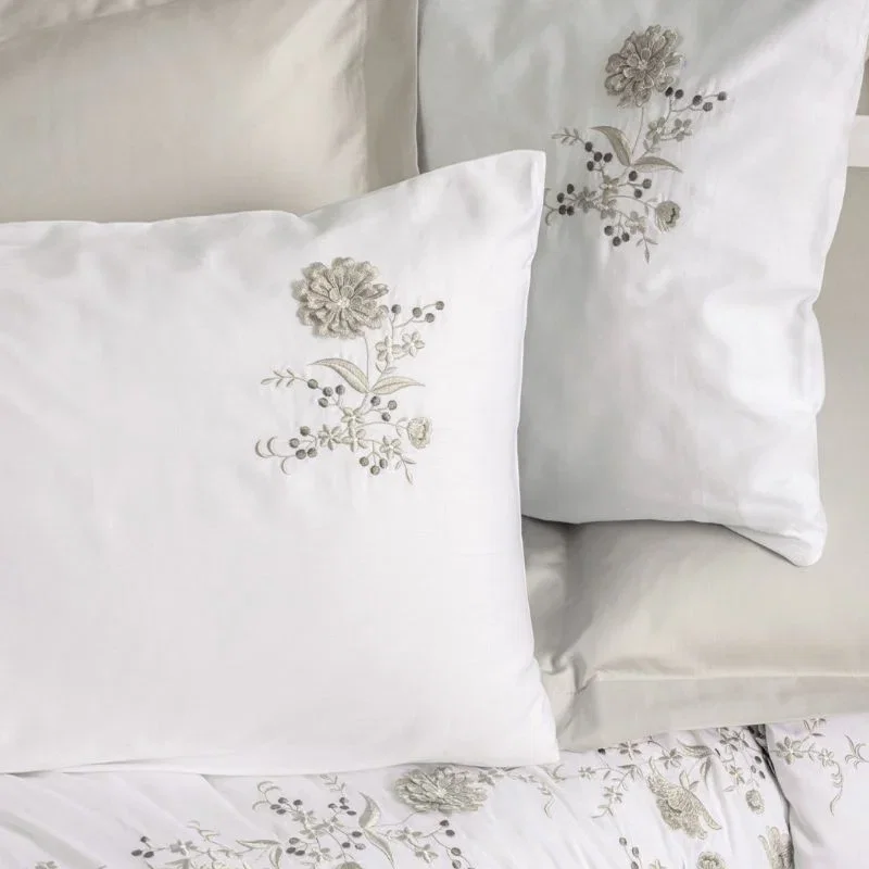 Lenjerie pat dublu satin, bej, 200x220 cm, patru huse de perna [1]