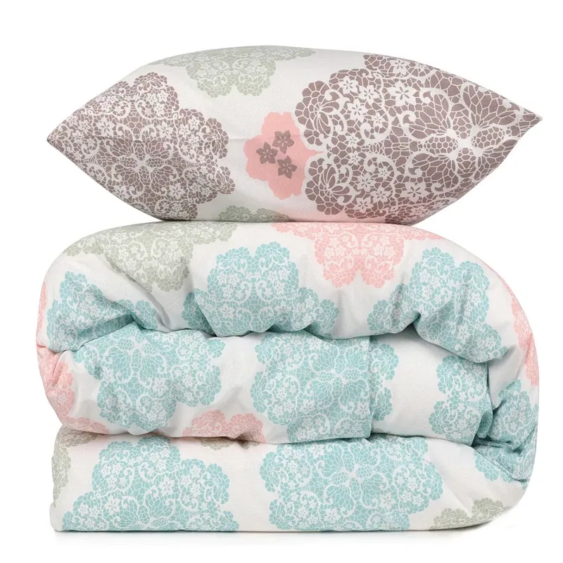 Lenjerie pat single, model elegant, 160x220 cm, o husa de perna [2]