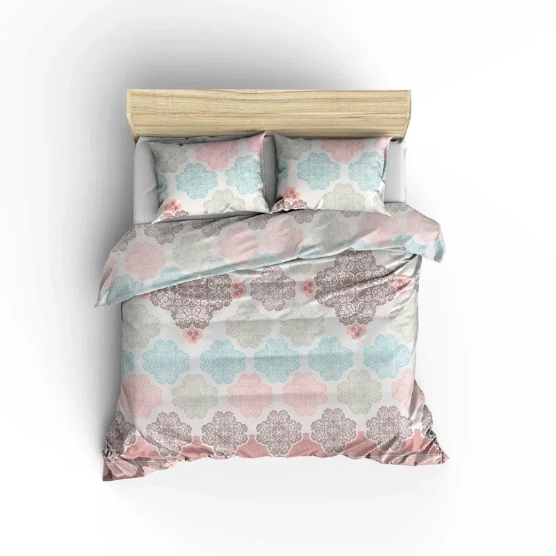 Lenjerie pat single, model elegant, 160x220 cm, o husa de perna [1]