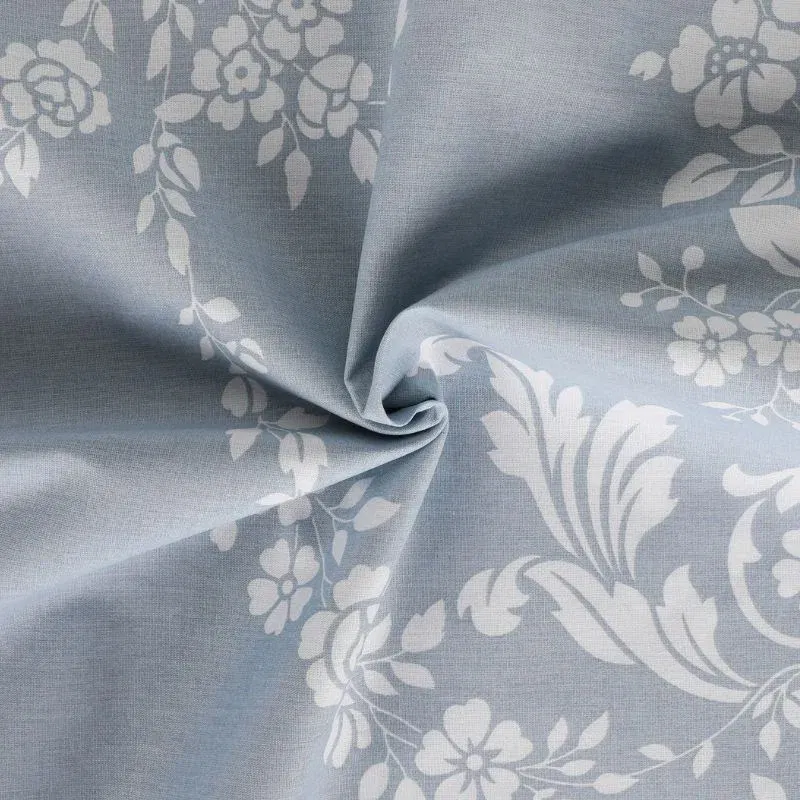 Lenjerie ranforce Gloria - Albastru, 200x220 cm, 2 fete de perna [3]