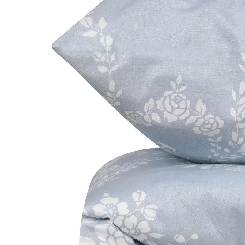 Lenjerie ranforce Gloria - Albastru, 200x220 cm, 2 fete de perna [4]