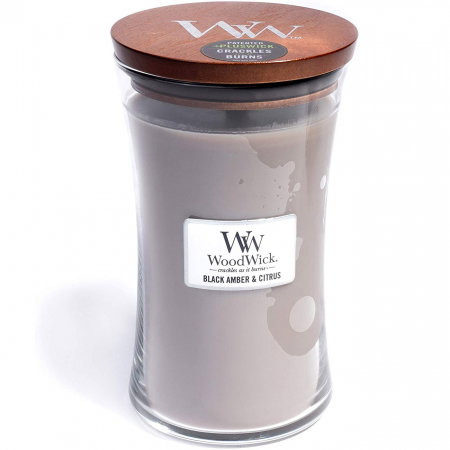 LUMANARE PARFUMATA WOODWICK BLACK AMBER & CITRUS [2]