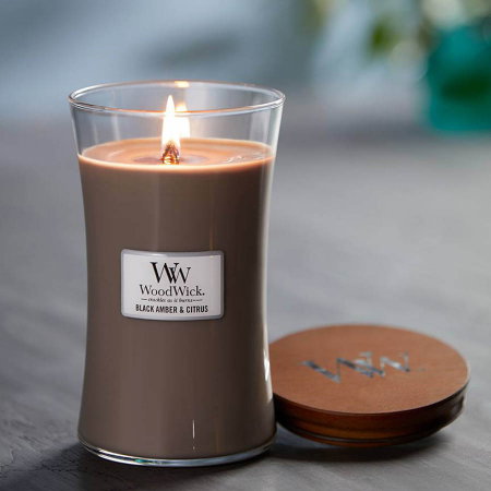 LUMANARE PARFUMATA WOODWICK BLACK AMBER & CITRUS [0]