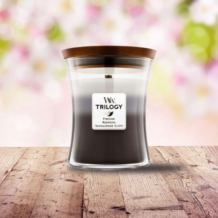 LUMANARE PARFUMATA WOODWICK TRILOGY WARM WOODS BORCAN MEDIU [0]