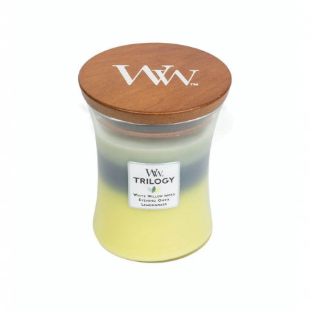 LUMANARE PARFUMATA WOODWICK TRILOGY WOODLAND SHADE BORCAN MEDIU [2]