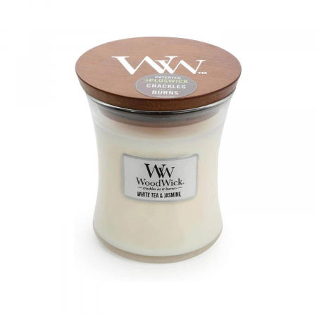 LUMANARE PARFUMATA WOODWICK WHITE TEA & JASMINE [2]