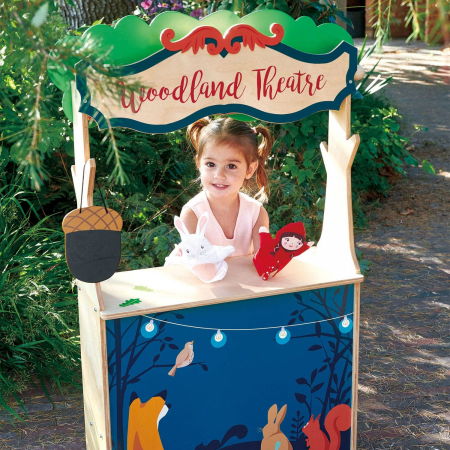 Magazin si teatru de marionete pentru copii, stand din lemn premium [3]