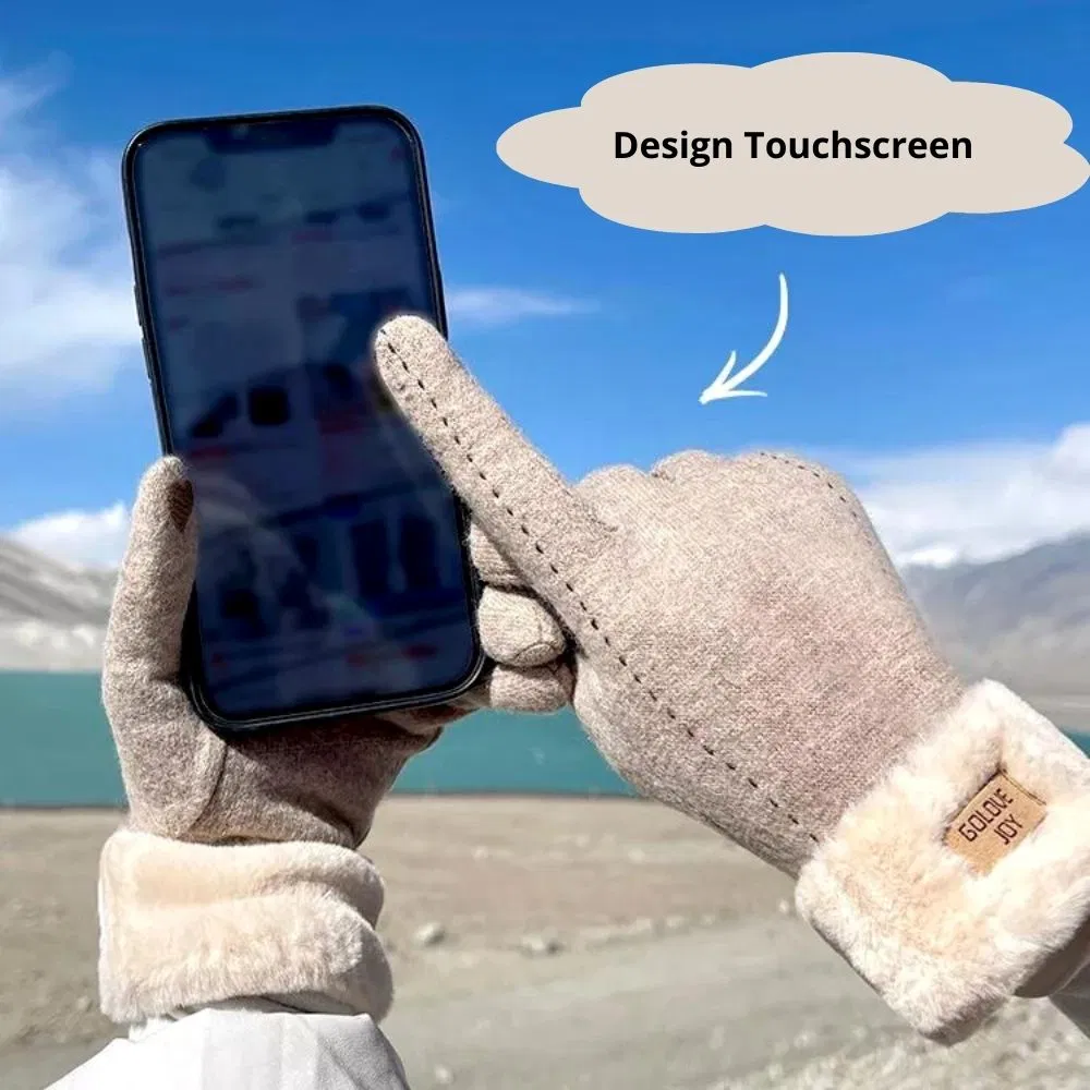 Manusi de dama touchscreen din Casmir 70% si cu blanita [7]