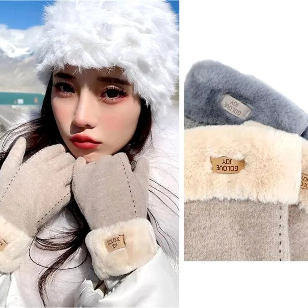 Manusi de dama touchscreen din Casmir 70% si cu blanita [5]