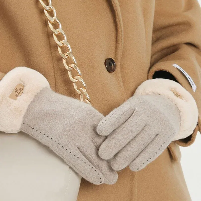 Cadouri Secret Santa - Manusi de dama touchscreen din Casmir 70% si cu blanita