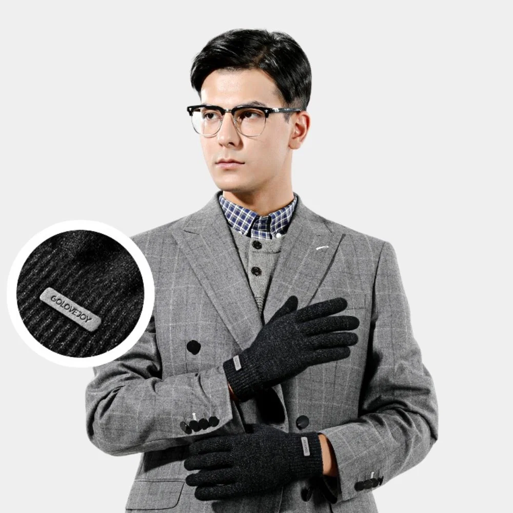 Manusi negre, pentru barbati, Touch sensitive [3]