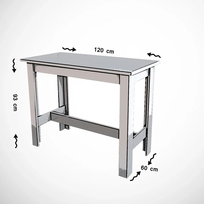 Masa Barra, nuc, 120 cm, structura solida, design clasic pentru dining [5]