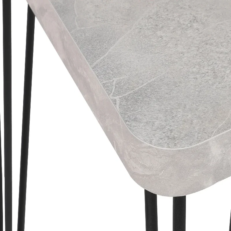 Masa de dining Lagos, gri, picioare metalice, 120x75 cm [4]