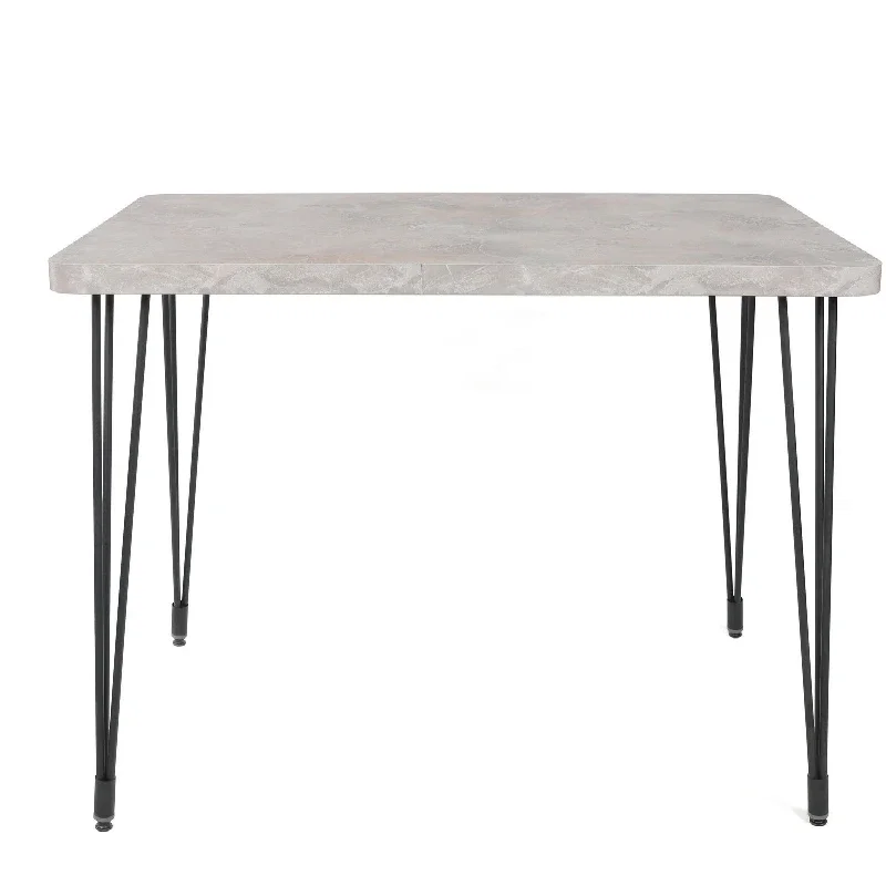 Masa de dining Lagos, gri, picioare metalice, 120x75 cm [0]