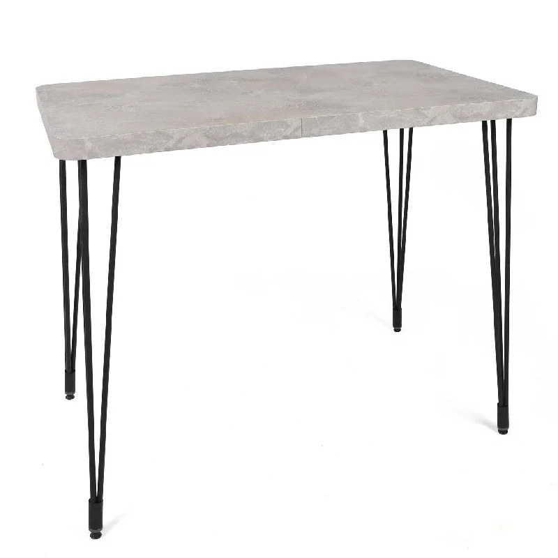 Masa de dining Lagos, gri, picioare metalice, 120x75 cm [2]