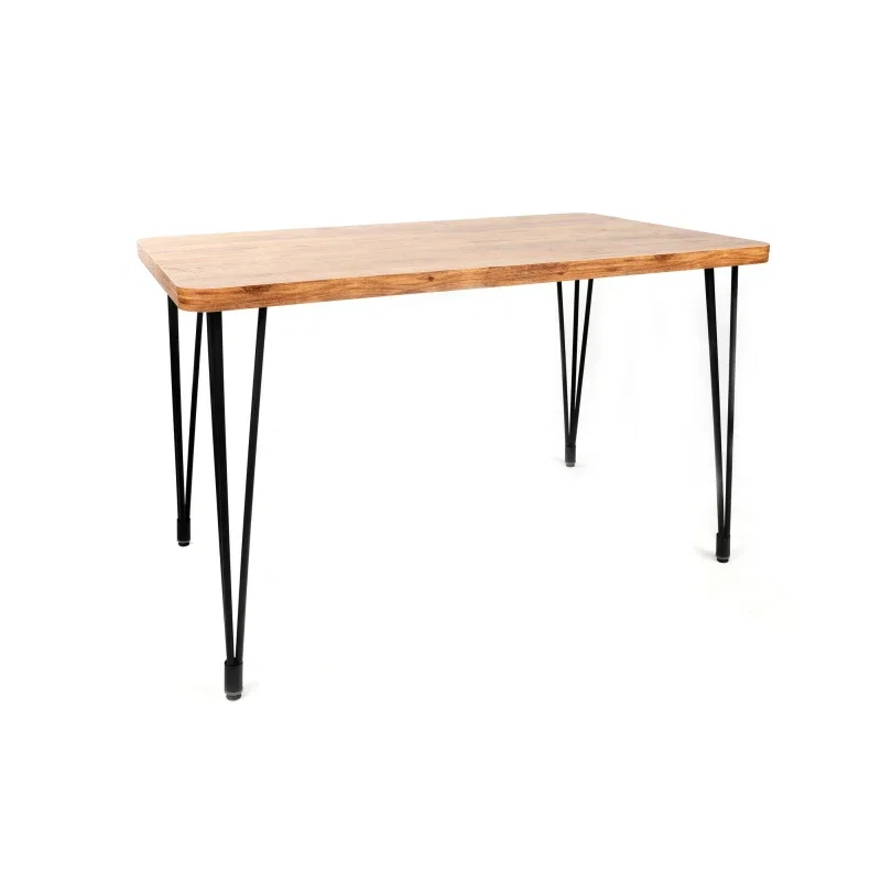 Cele mai noi - Masa de dining Lagos, nuc, picioare metalice, 120x75 cm