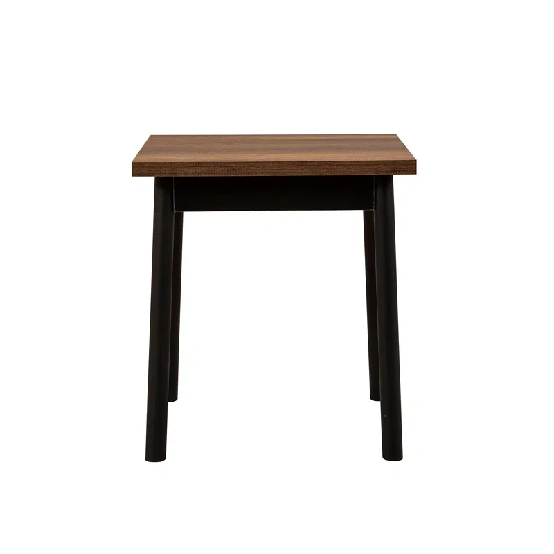 Masa de dining Oliver Kare, neagra, eleganta, cu picioare din lemn, 70 cm [0]
