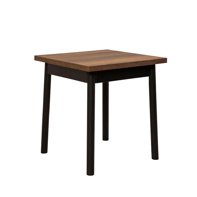 Masa de dining Oliver Kare, neagra, eleganta, cu picioare din lemn, 70 cm [2]