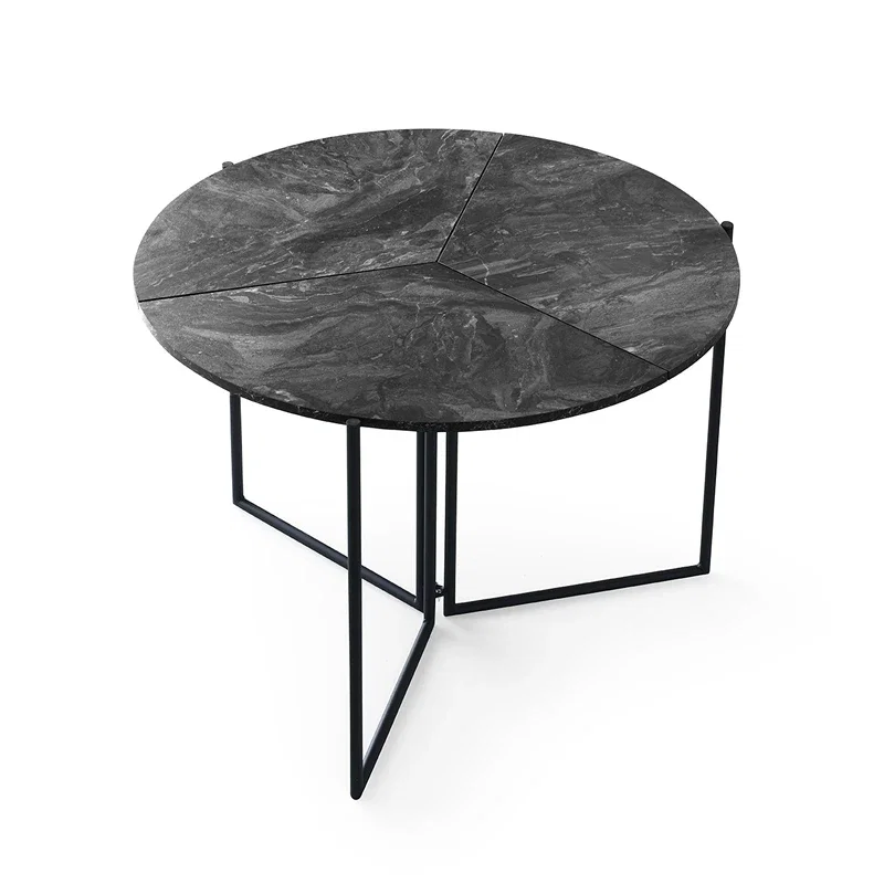 Masa de dining Yaprak, antracit, picioare metalice, 100x72 cm [4]