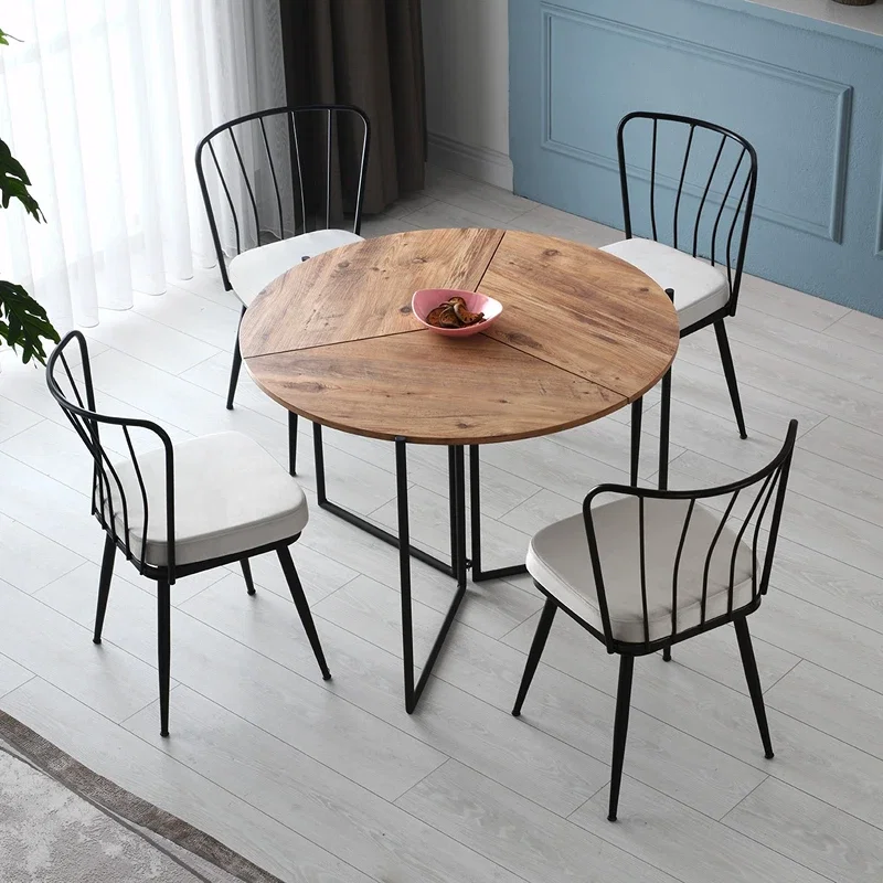 Masa de dining Yaprak, pin atlantic, picioare metalice, 100x72 cm [0]