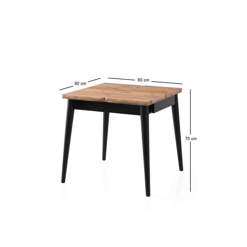 Masa extensibila Totem pin atlantic, picioare metalice, 80x75 cm [5]