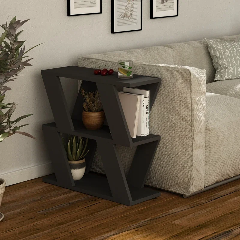 Masa laterala Lazena Antracit cu design modern si spatiu de depozitare [0]