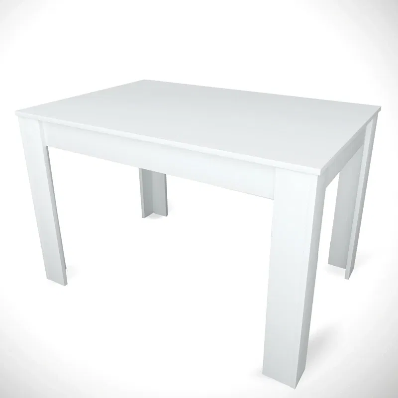 Masa Single 120, alb lucios, 120 cm, design elegant pentru dining [4]