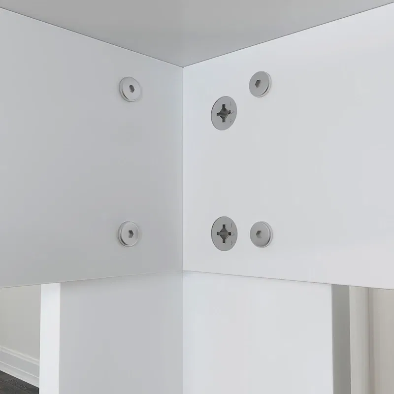 Masa Single 90, alb lucios, 90 cm, design modern pentru dining [3]