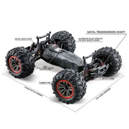 Masina cu Telecomanda Linxtech Sprint 4X4, 48Km/h, Neagra [3]