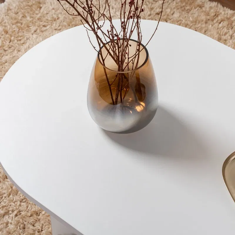 Masuta cafea alba eleganta si functionala Sable 119x39.8 cm [6]