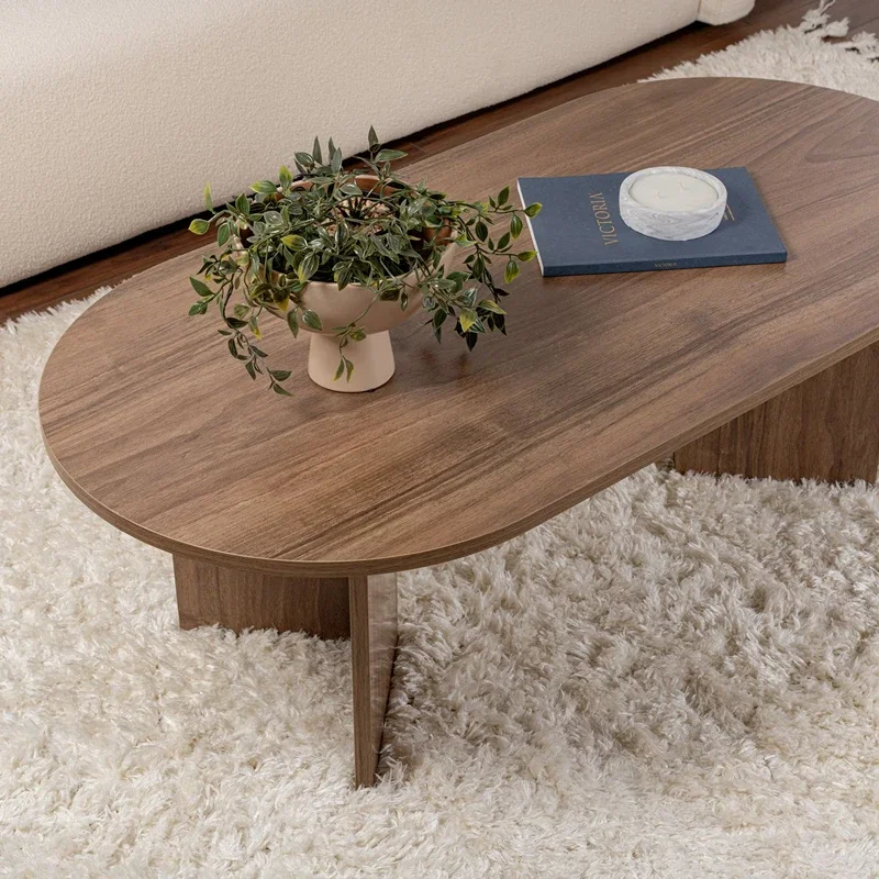 Masuta cafea Sable nuc, design sofisticat 119x39,8 cm [5]
