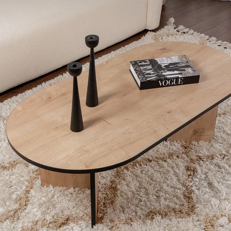 Masuta cafea Sable stejar negru, eleganta si stabilitate 119x39,8 cm [4]