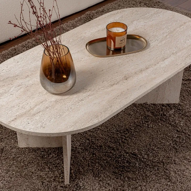 Masuta cafea travertin eleganta Sable 119x39.8 cm [4]