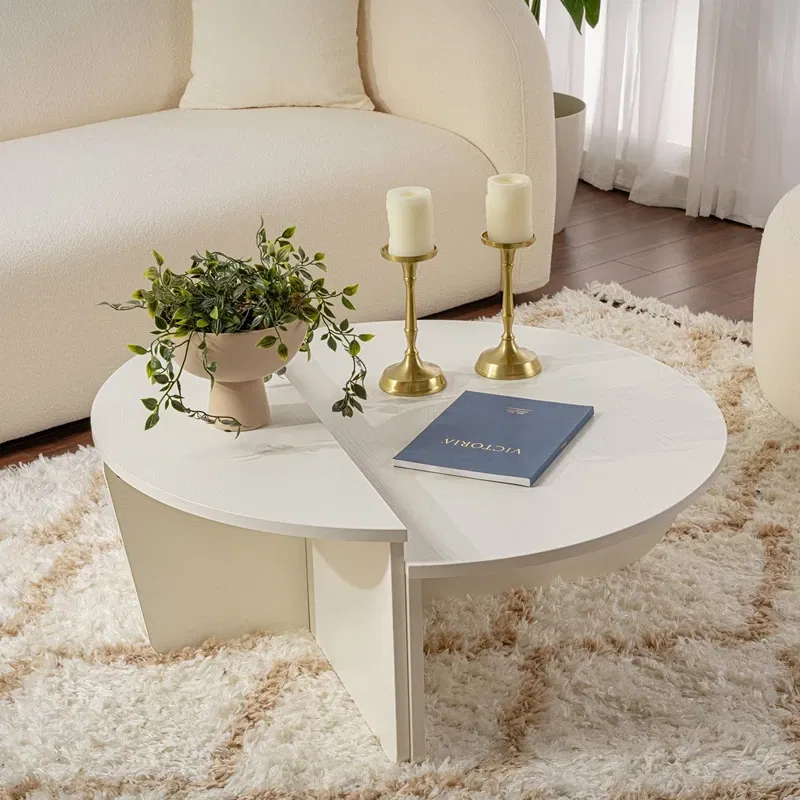 Masuta de cafea Orion alb lemn, design modern, spatiu generos [0]