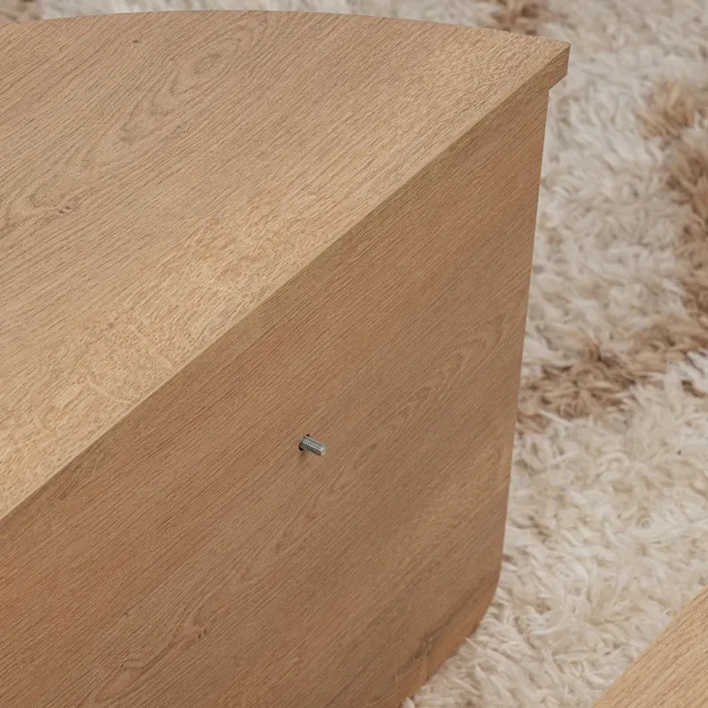 Masuta de cafea Orion stejar auriu, design modern, blat rotund [6]